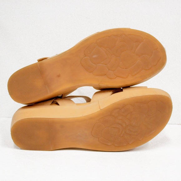 Kork Ease Myrna Leather Sandal Cross Strap Ankle Buckle Platform Wedge Womens 9M - Picture 9 of 11